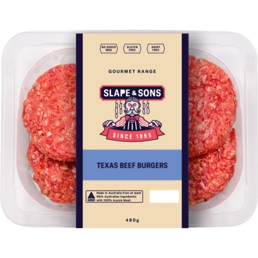 Slape & Sons Texas Burgers 480g