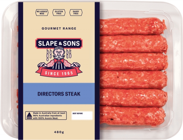 Slape & Sons Director Steak Sausages 480g