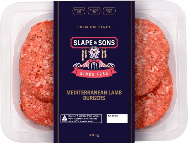 Slape & Sons Beef Burger Mediterranean 480g