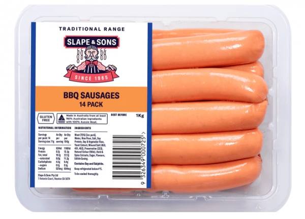 Slape & Sons BBQ Sausages 1kg