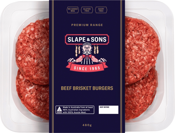 Slape & Sons Beef Brisket Burgers 480g