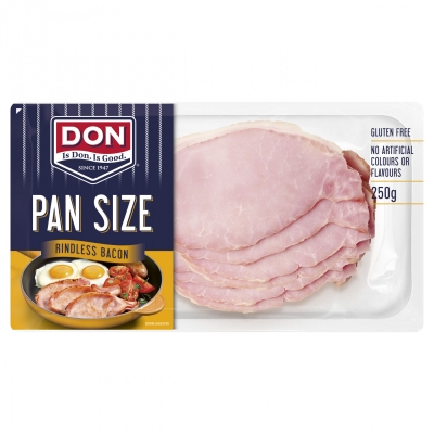 Don Rindless Pan Size Bacon 250g