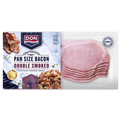 Don Double Smoked Pan Size Bacon 200g