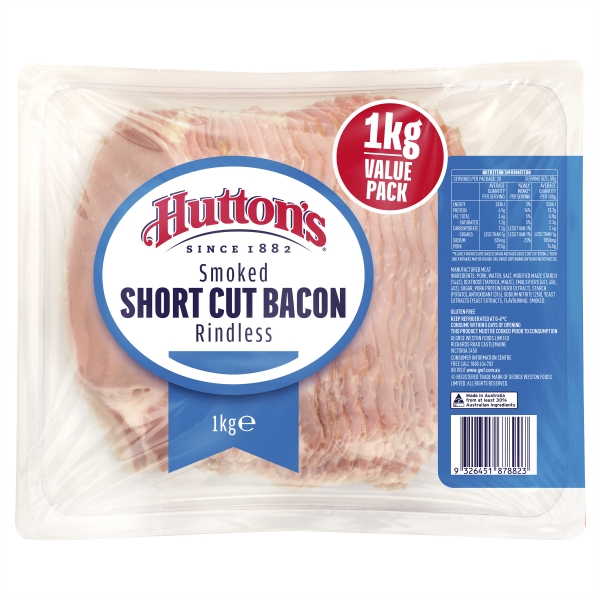 Hutton's Smoked Bacon Short Cut 1kg