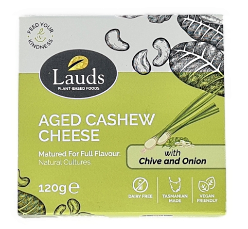 Lauds Plant Based Aged Cashew Chives & Onion 120g