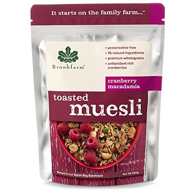 Brookfarm Toasted Muesli Cranberry Macadamia 500g