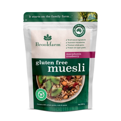 Brookfarm Gluten Free Muesli Cranberry & Macadamia 950g