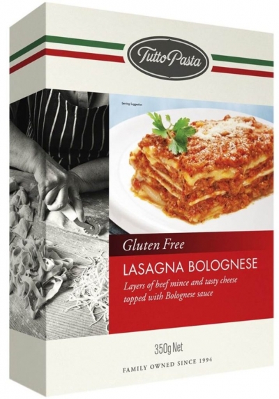 Tutto Pasta Frozen Gluten Free Lasagne Bolognese 350g