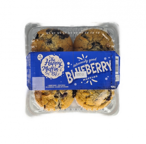 The Happy Muffin Co Blueberry 4 Pack 420g