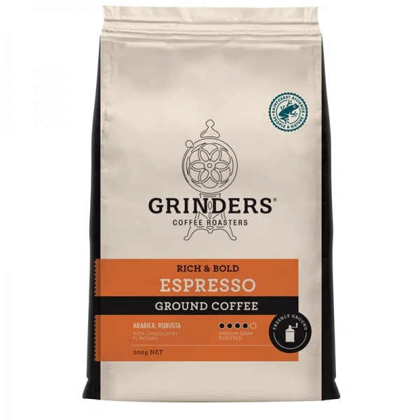 Grinders Coffee Espresso Ground 200g