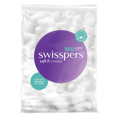 Swisspers Cotton Wool Balls 160 Pack