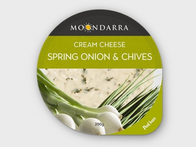 Moondarra Cream Cheese Spring Onion & Chives 200g