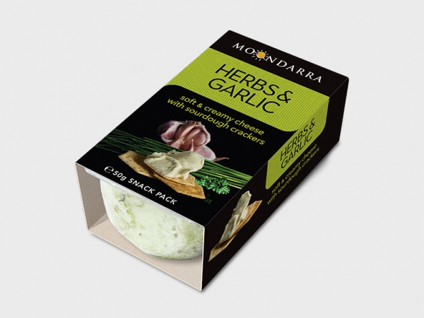 Moondarra Cheese & Crackers Snack Pack Herbs & Garlic 50g