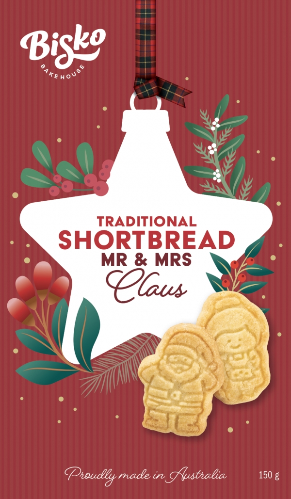 Bisko Butter Shortbread Mr & Mrs Claus 150g