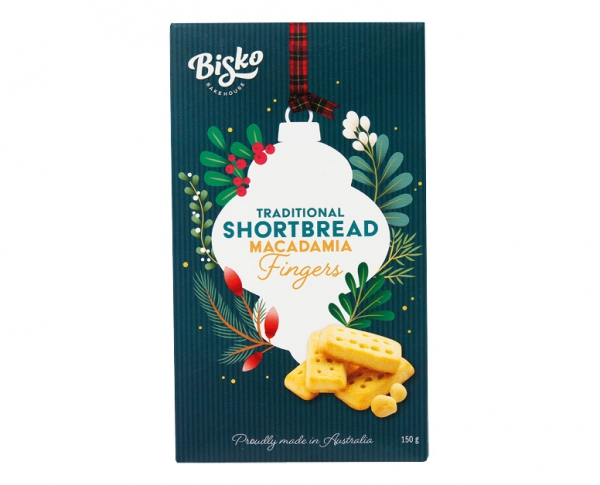 Bisko Butter Shortbread Macadamia Fingers 150g