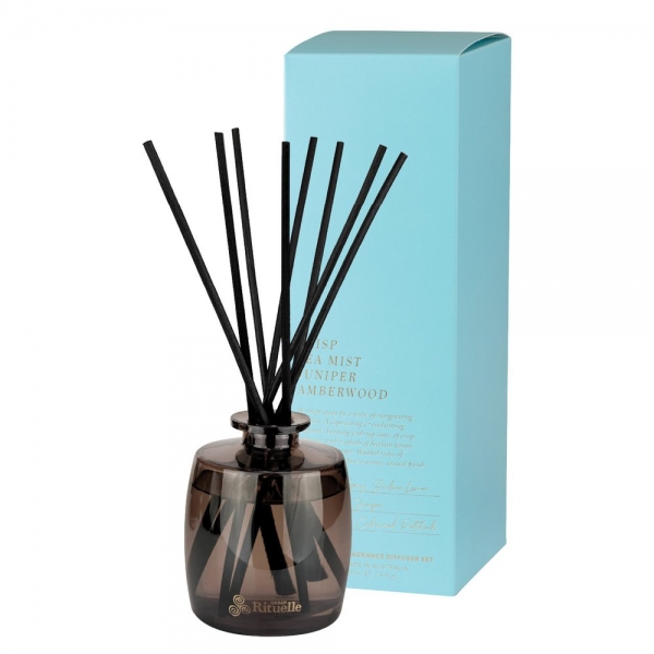 Apotheca Diffuser Set Crisp Seamist, Juniper, Amberwood 220ml