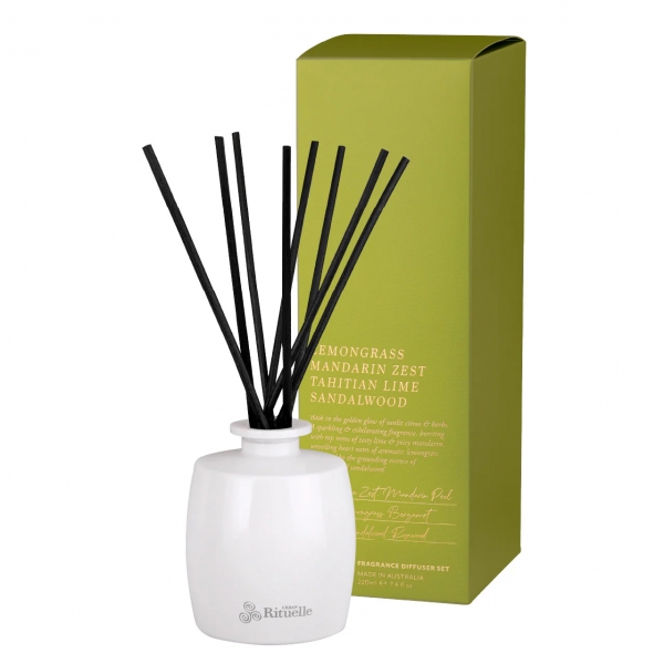 Apotheca Diffuser Set Lemongrass, Mandarin, Lime 220ml