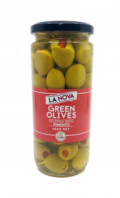 La Nova Green Stuffed Olives 450g