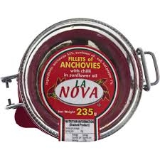 La Nova Fillets of Anchovies Chilli 235g