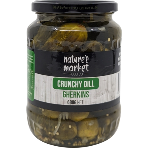 Nature's Market Gherkins Crunchy Dill 680g