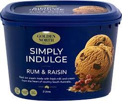 Golden North Ice Cream Rum & Raisin 2lt