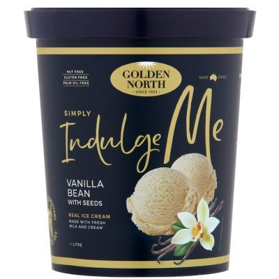 Golden North Ice Cream Simply Indulge Vanilla 1lt