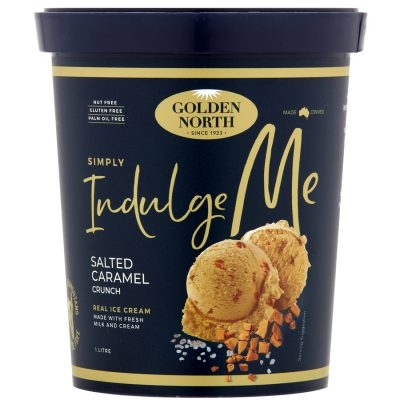 Golden North Ice Cream Simply Indulge Salted Caramel 1lt