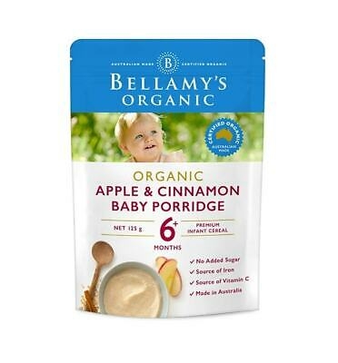 Bellamy's Organic Apple & Cinnamon Porridge 6+ Months 125g