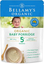 Bellamy's Organic Baby Porridge 5+ Months 125g