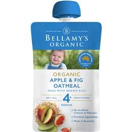 Bellamy's Organic Apple & Fig Oatmeal 120g