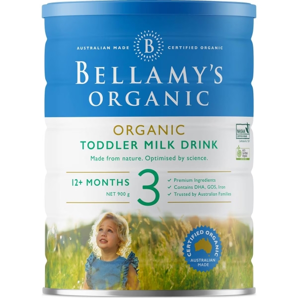 Bellamy's Organic Toddler Milk Drink Stage 3 12+ Months 900g