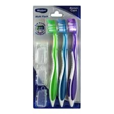 Wisdom Toothbrush 3 Pack Plus Bonus Caps