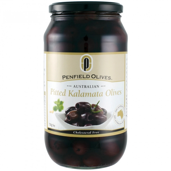 Penfield Olives Pitted Kalamata Black Olives 750g