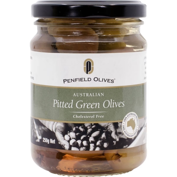 Penfield Australian Green Olives Pitted 250g