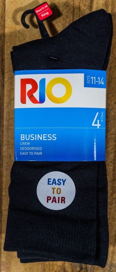 Rio Men Easy to Pair Crew Socks Size 11-14 4 Pack