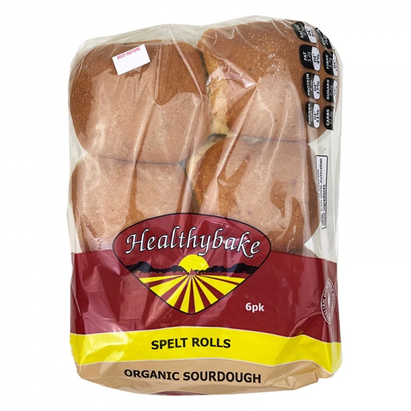 Healthy Bake Organic Spelt White Rolls 6 Pack