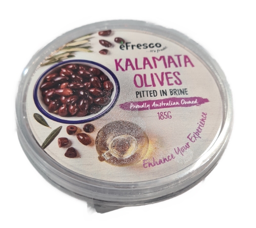 E Fresco Olives Kalamata Pitted In Brine 185g