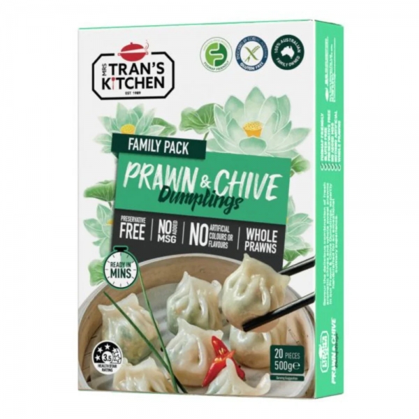 Mrs Tran's Kitchen Pork & Chive Dumplings 20 Pack 500g