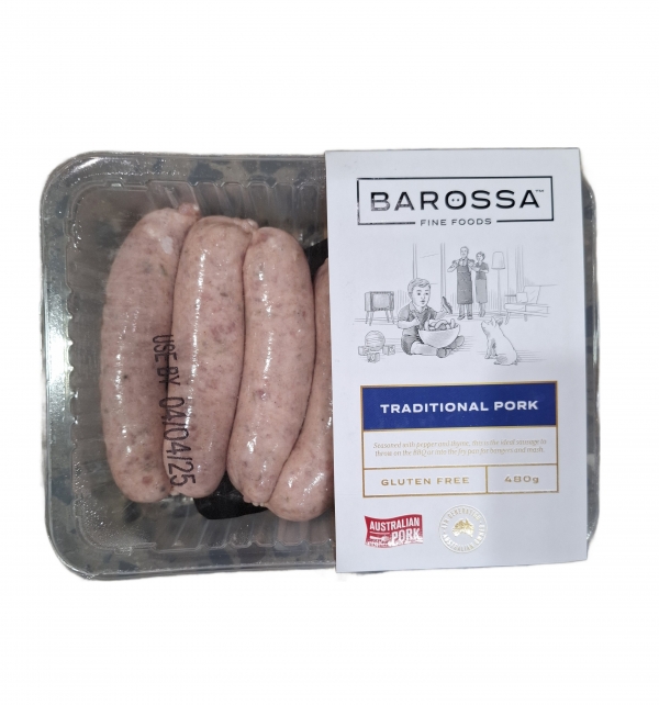 Barossa Fine Foods Traditional Pork Sausages 480g