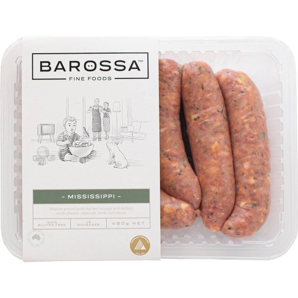 Barossa Fine Foods Sausages Mississippi 480g