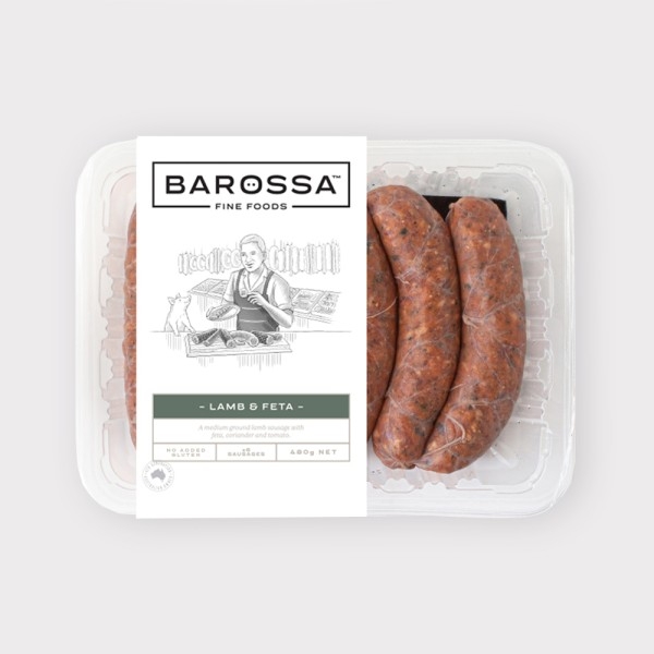 Barossa Lamb & Feta Sausages 480g