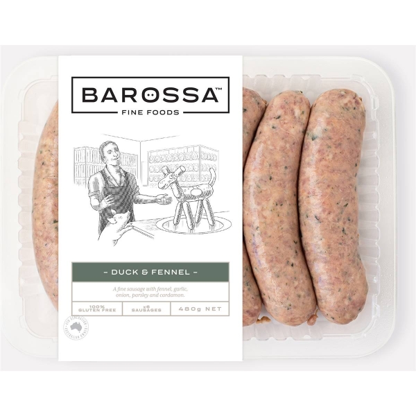 Barossa Duck & Fennel Sausages 480g