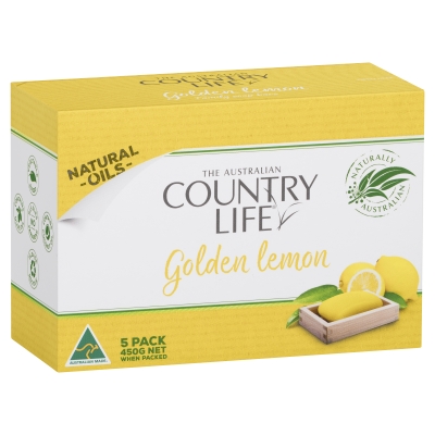 Country Life Soap Golden Lemon 5 Pack