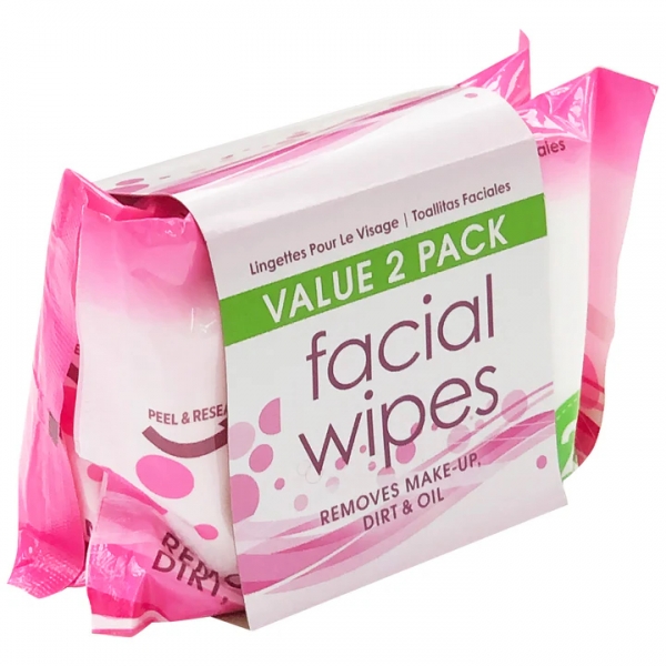 Facial Wipes 2 Pack 50 Wipes