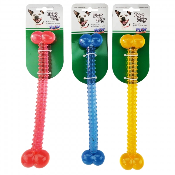 Pet Fetch Bone Play Toy 28cm Asst Colours Each