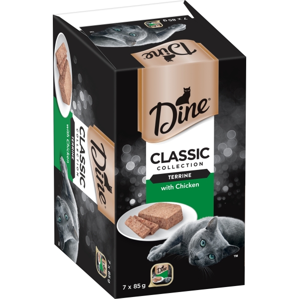 Dine Cat Food Classic Terrine Chicken 7 x 85g