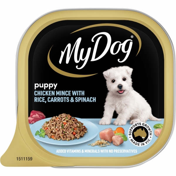 My Dog Puppy Chicken Mince With Rice Carrots & Spinach 100g