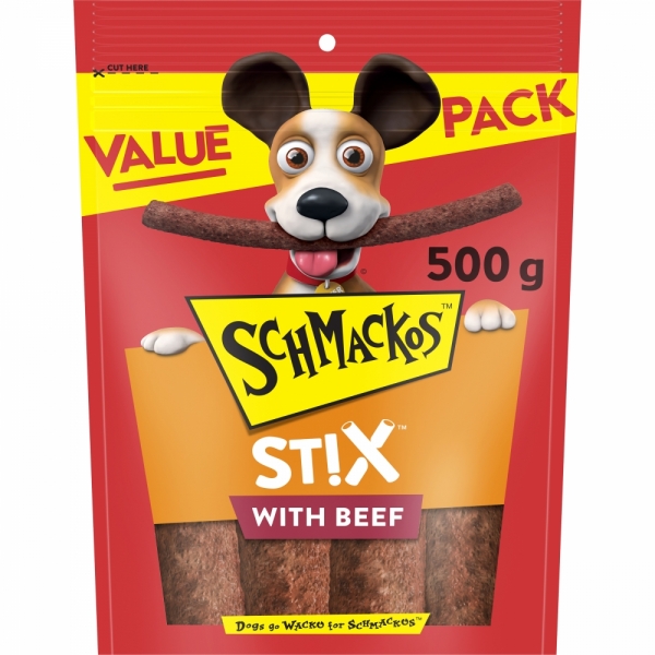 Schmackos Stix With Beef 500g