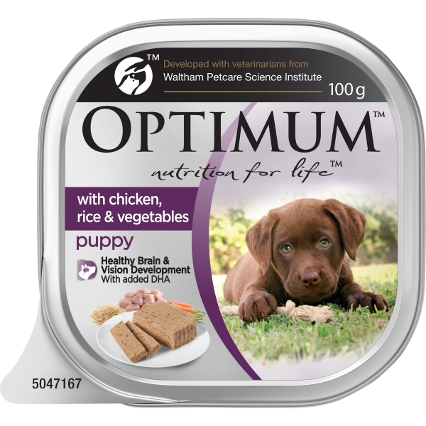 Optimum Puppy Dog Food Chicken Rice & Vegetable 100g