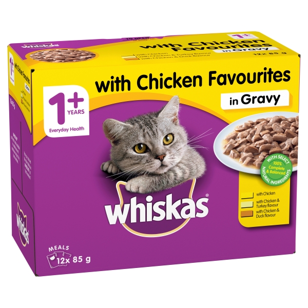 Whiskas Chicken Favourites In Gravy 12 x 85g